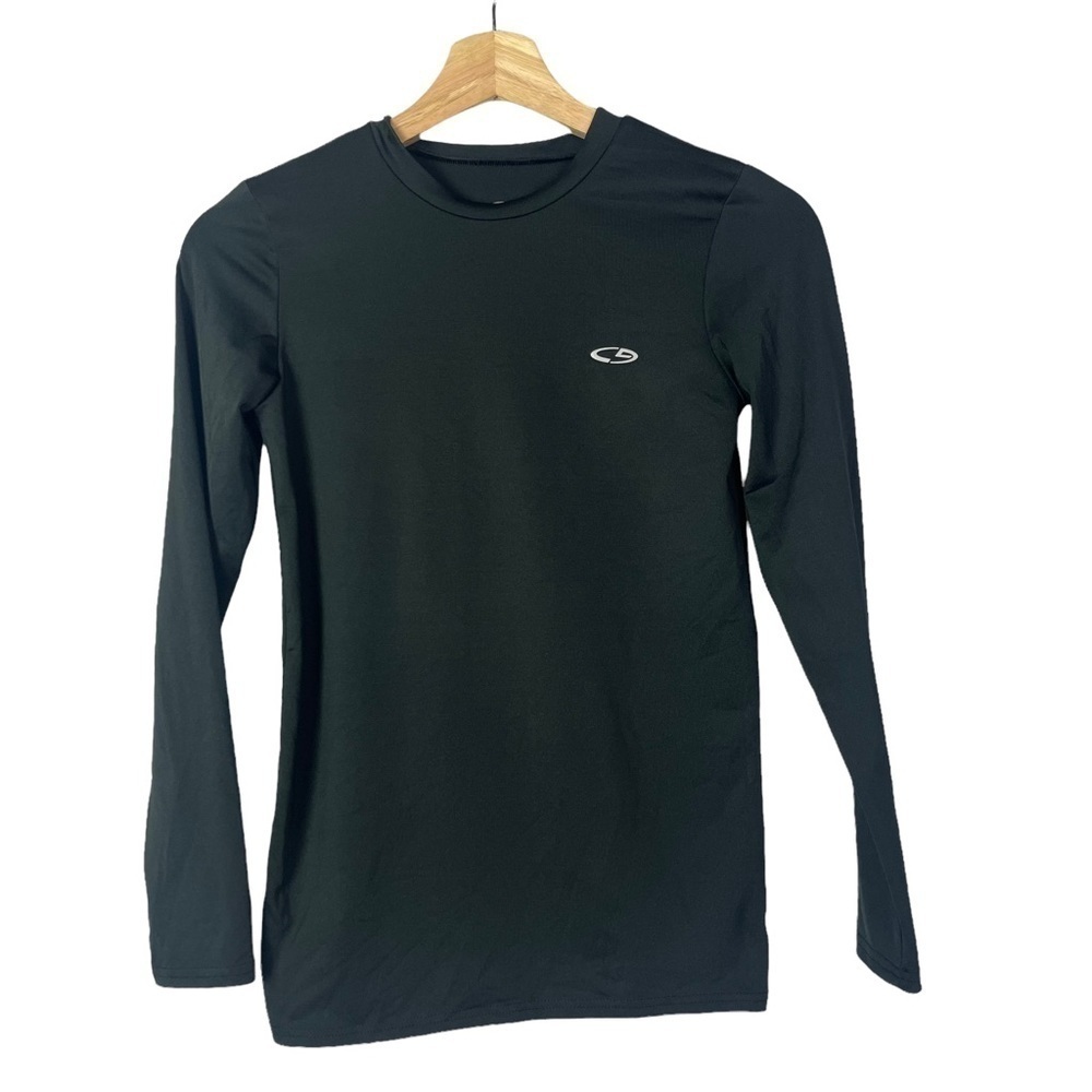 Champion Black Fitted Long Sleeve Athletic Top L